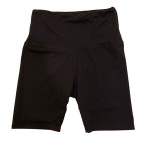 She Sky Collection Bike Shorts High Waist Athletic Activewear‎ Black Shorts S/M